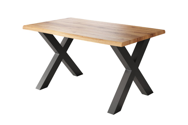#holzwildeiche-optik #120x80 #x-gestellschwarz