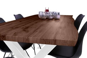 #nussbaumfarben #180x90 #x-gestellweiß