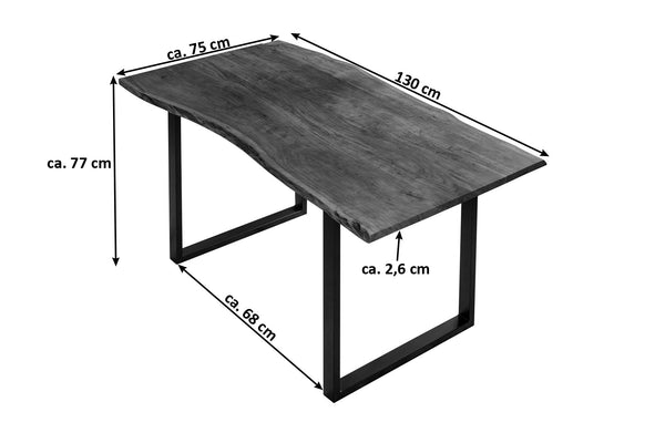 #nussbaumfarben #130x75 #u-gestellschwarz