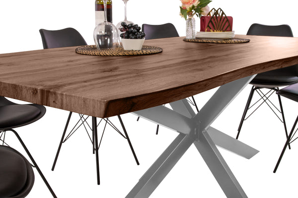 #nussbaumfarben #220x100 #spider-gestellsilber