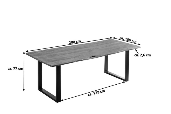 #nougatfarben #200x100 #u-gestellschwarz