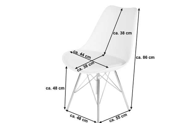 #weiß #48cm #metallgestellchrom