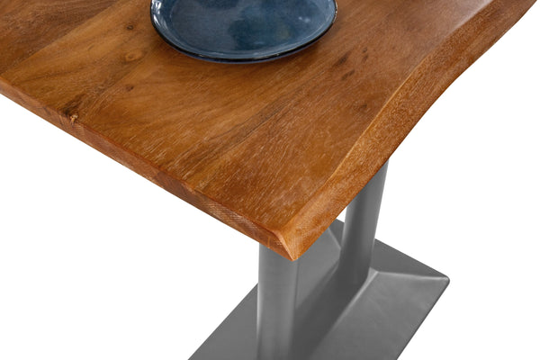 #akazienussbaumfarben #120x60 #säulen-gestellsilber