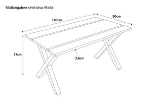 #180x90 #x-gestellschwarz