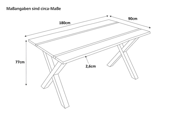 #180x90 #x-gestellschwarz