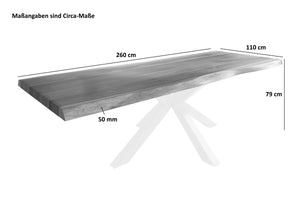 #nussbaumfarben #260x110 #spider-gestellweiß