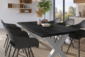 #holzgrau-optik #220x100 #x-gestellsilber