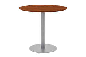 #akazienussbaumfarben #80x80 #säulen-gestellrundsilber