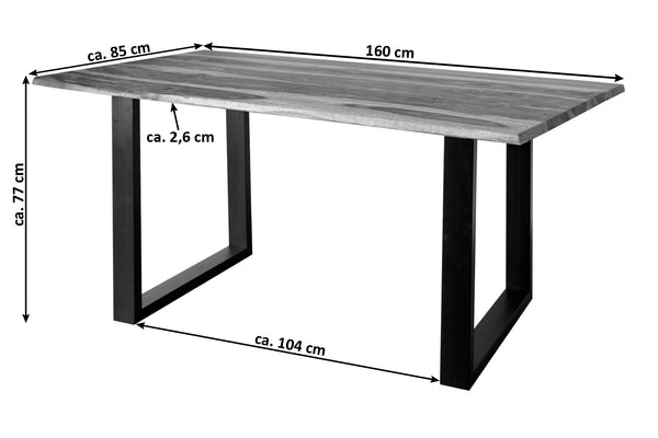 #sheeshamnaturfarben #160x85 #u-gestellschwarz