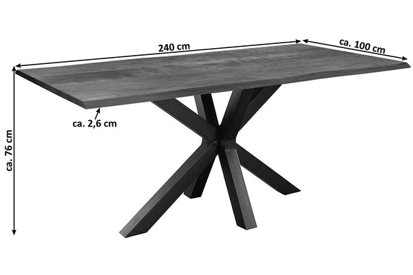 #nussbaumfarben #240x100 #spider-gestellschwarz