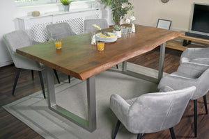 #nussbaumfarben #220x110 #u-gestellsilber