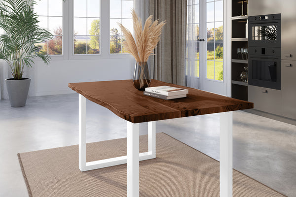 #nussbaumfarben #120x80 #u-gestellweiß
