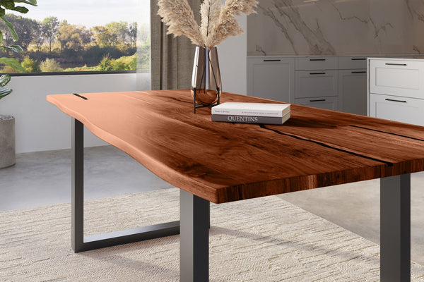 #nussbaumfarben #240x100 #u-gestellschwarz