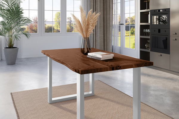 #nussbaumfarben #160x85 #u-gestellsilber