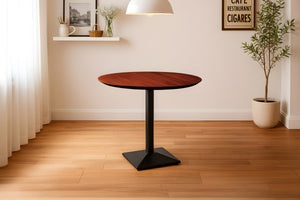 #akazienussbaumfarben #90x90 #säulen-gestelleckigschwarz