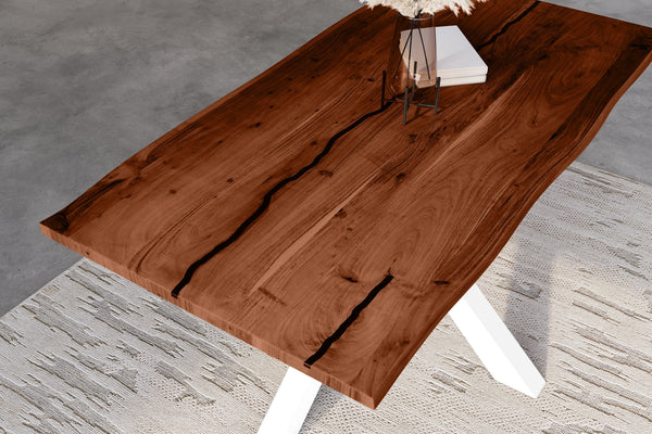 #nussbaumfarben #180x90 #spider-gestellweiß