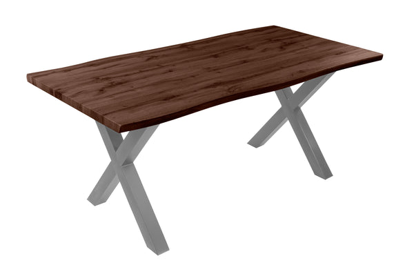 #nussbaumfarben #180x90 #x-gestellsilber