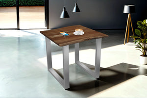 #nussbaumfarben #80x80 #u-gestellsilber