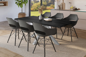 #holzgrau-optik #200x100 #spider-gestellsilber