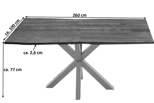 #nussbaumfarben #260x100 #spider-gestellsilber