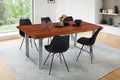 #nussbaumfarben #140(220)x90 #u-gestellsilber