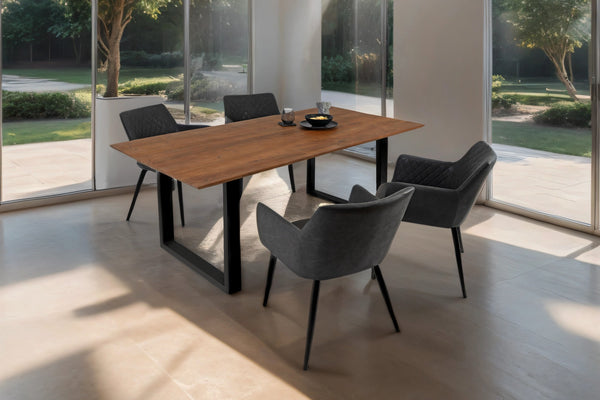 #nussbaumfarben #180x90 #u-gestellschwarz