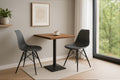 #akazienussbaumfarben #75x75 #säulen-gestelleckigschwarz