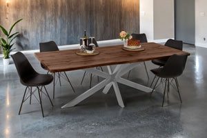 #nussbaumfarben #220x100 #spider-gestellsilber