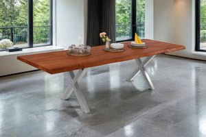 #nussbaumfarben #220(320)x100 #x-gestellsilber