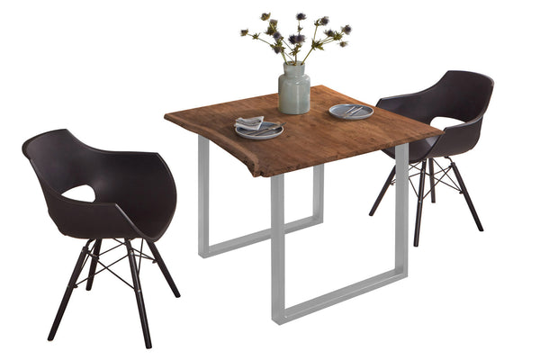 #nussbaumfarben #80x80 #u-gestellsilber