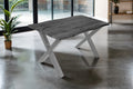 #graufarben #140x80 #x-gestellsilber