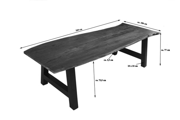 #naturfarben #280x100 #a-gestellschwarz