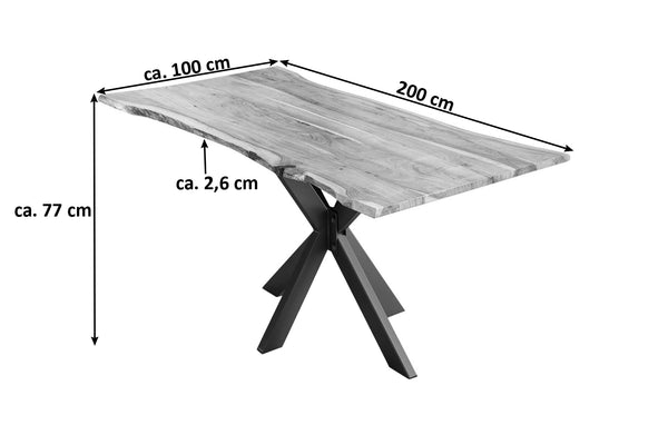 #naturfarben #200x100 #spider-gestellschwarz