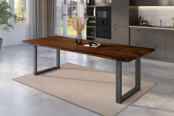 #nussbaumfarben #240x100 #u-gestellschwarz