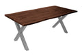 #nussbaumfarben #200x100 #x-gestellsilber
