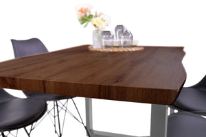 #nussbaumfarben #140x80 #u-gestellsilber