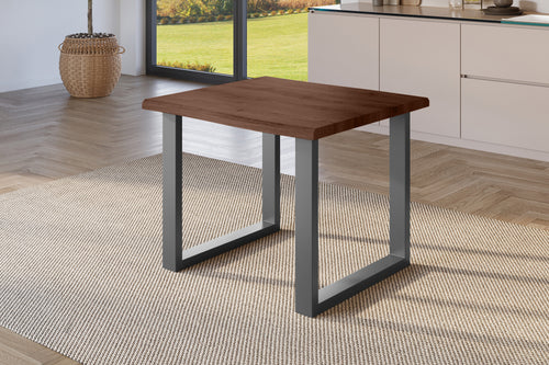 #holznussbaum-optik #80x80 #u-gestellschwarz