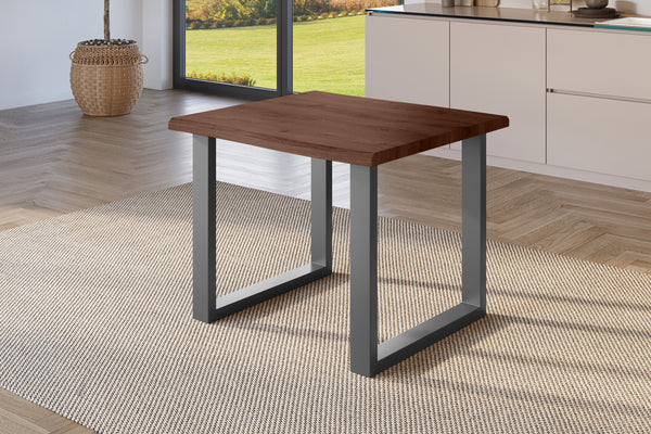 #holznussbaum-optik #80x80 #u-gestellschwarz