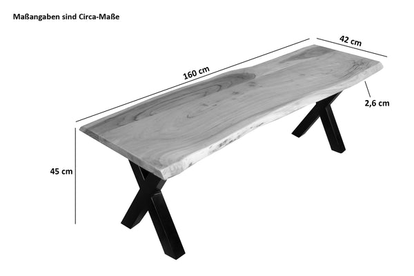 #nussbaumfarben #160cm #x-gestellschwarz
