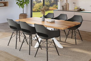 #holzwildeiche-optik #220x100 #spider-gestellweiß
