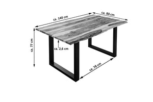 #naturfarbenlackiert #140x80 #u-gestellschwarz