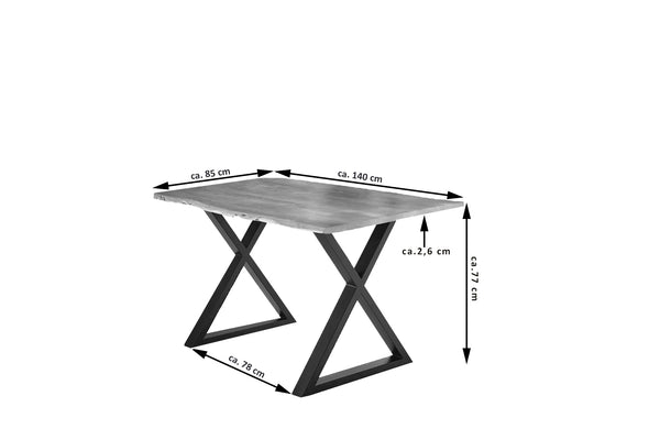 #naturfarben #140x80 #x-gestellschwarz