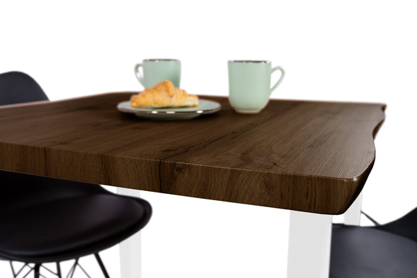 #nussbaumfarben #80x80 #u-gestellweiß