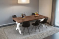 #nussbaumfarben #220x100 #x-gestellweiß