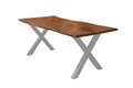 #nussbaumfarben #240x100 #x-gestellsilber