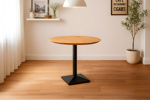 #akazienaturfarben #90x90 #säulen-gestelleckigschwarz