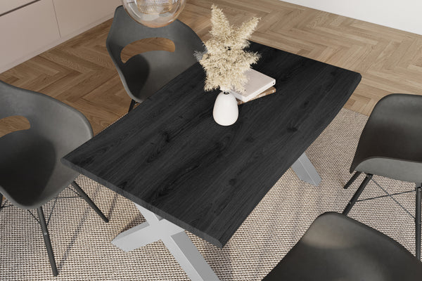 #holzgrau-optik #160x85 #x-gestellsilber