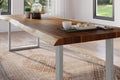 #akazienussbaumfarben #240x100 #u-gestellsilber