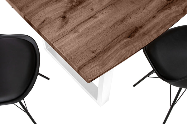 #nussbaumfarben #220x100 #u-gestellweiß