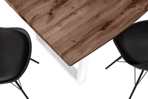 #nussbaumfarben #220x100 #u-gestellweiß